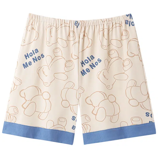 莫代尔 柔软简约亲肤细腻透气休闲时尚舒适轻盈薄款居家三分裤睡裤 女款 杏色