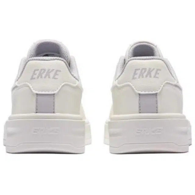 鸿星尔克 天权 天权 时尚复古 防滑轻便 低帮 板鞋 女款 白紫色