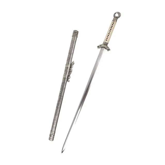 天子剑 白虹剑 长剑白铜精雕装具自炼钢刃 龙泉宝剑冷兵器收藏未开刃 成品模型