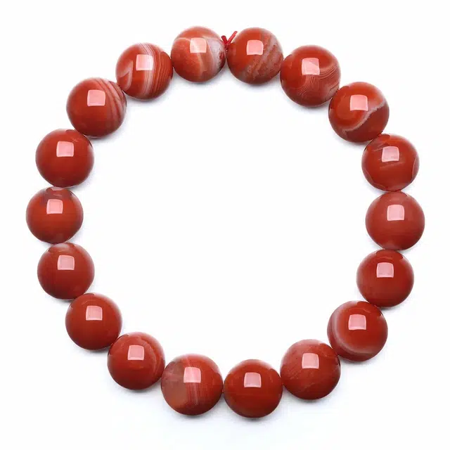 翠雅金楼 开运红色 回纹红转运文玩 玛瑙 手串 男女同款情侣款