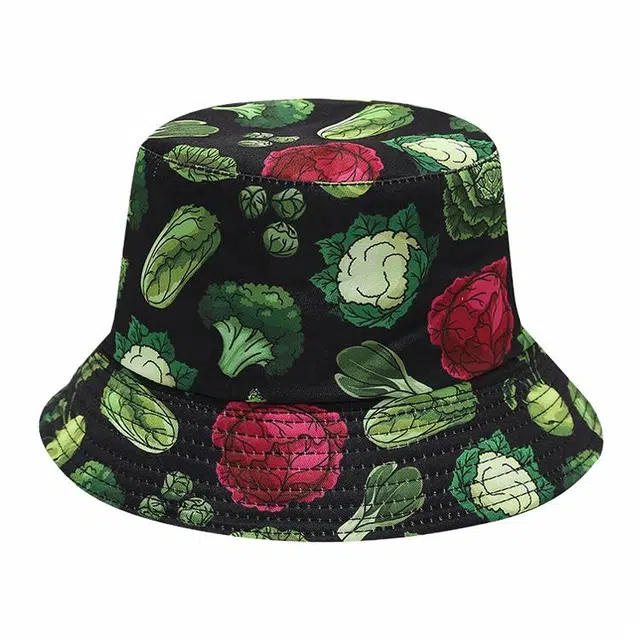 俞兆林 春夏季蔬菜图案潮酷防晒遮阳太阳帽户外出行时尚潮流百搭大头围显脸小 聚酯纤维 渔夫帽 男女同款情侣款