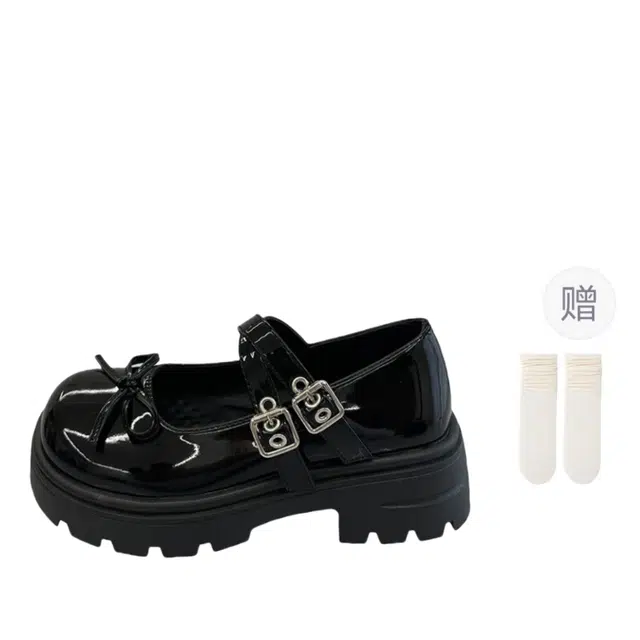 小鹿米利 甜系蝴蝶节舒适百搭 女士休闲单鞋 女款 黑色