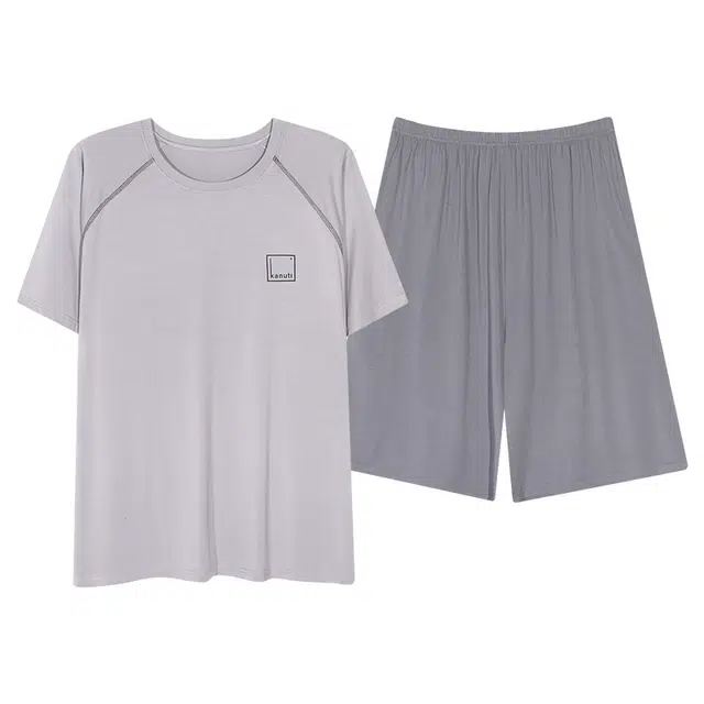 好福份 休闲风舒适简约亲肤家居服睡衣套装 男款 图片色