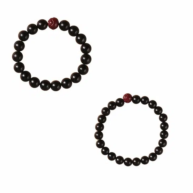 京华录 新中式国潮风绕指柔文玩盘玩佛珠 招财纳福考试考研上岸转运珠 古风福禄吉祥串珠#好运 黑檀 手串 男女同款情侣款