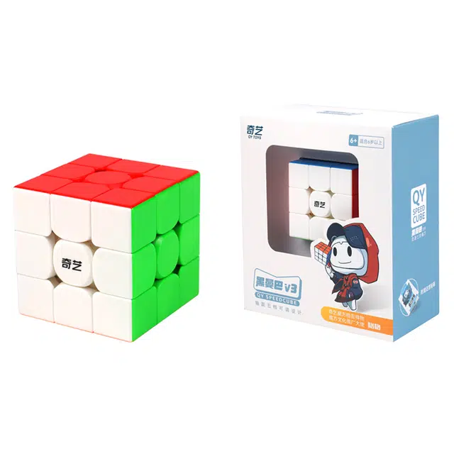 奇艺 黑曼巴三代三阶魔方顺滑实色入门级初学者儿童 流畅 早教益智玩具