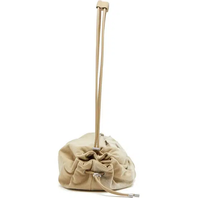 DIESEL Scrunched-D Shoulder Bag Large Beige