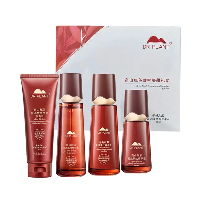 植物医生 高山红茶凝时焕颜悦享护肤套装 紧致补水 四件套