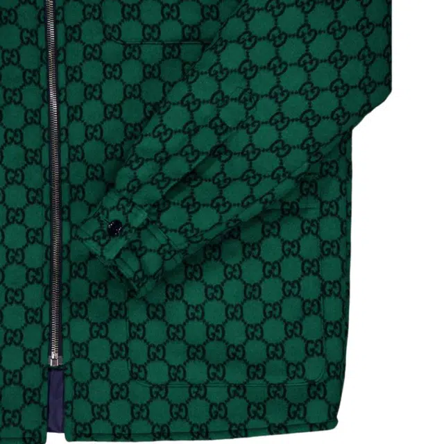Gucci Logo Zip Jacket Green