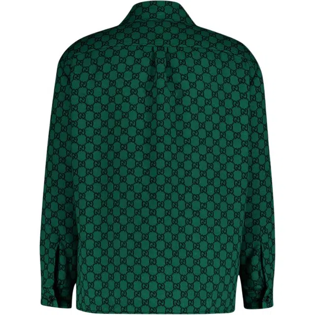 Gucci Logo Zip Jacket Green