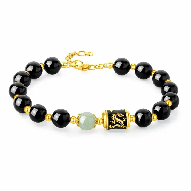 老凤祥 龙凤和鸣 新中式高级轻奢国潮设计 气质百搭 玛瑙 手链 男女同款情侣款