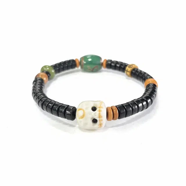 岁月静好 精工复古民族风小众设计阿呆直切药片珠藏式财神 手捻盘玩招财佛珠 平步青云#好运 椰蒂 手串 男女同款情侣款