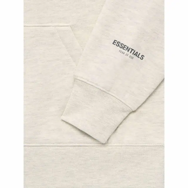 Fear of God Essentials FW21 Pullover Hoodie Light Heather Oatmeal Logo