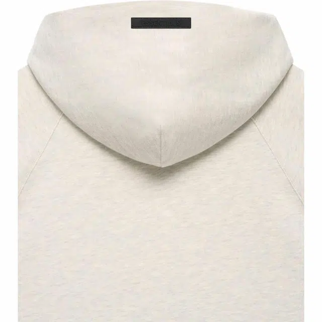 Fear of God Essentials FW21 Pullover Hoodie Light Heather Oatmeal Logo