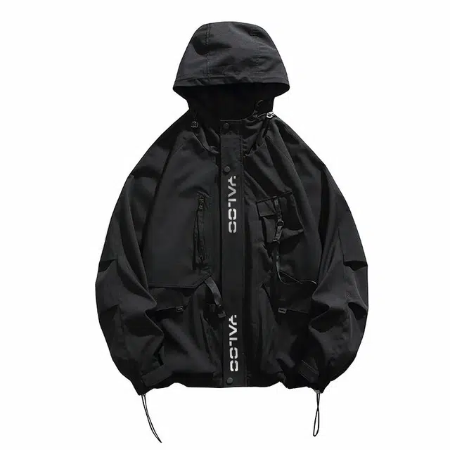 雅鹿  山系户外机能工装登山运动简约百搭休闲宽松连帽  防水防风防泼水冲锋衣 男女同款