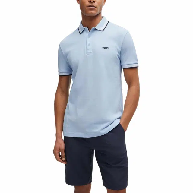 HUGO BOSS Polo Van Biologische Katoen Met Contrasterende Logodetails LogoPolo