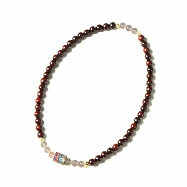 琉堇 新中式禅意双圈五条经文转运珠 本命年解太岁平安喜乐福禄顺遂转运珠#好运礼盒 紫檀属 手串 男女同款情侣款