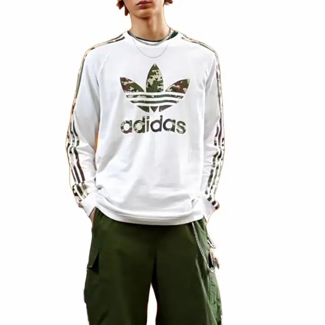 adidas Camo Trefoil Long Sleeve Tee LogoT