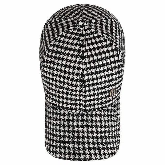 俞兆林 秋冬季韩版千鸟格亮钻字母百搭 涤纶 鸭舌帽 女款 黑色/咖啡色/米色