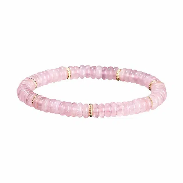 喜宝春花 药片串珠 粉水晶 手串 女款