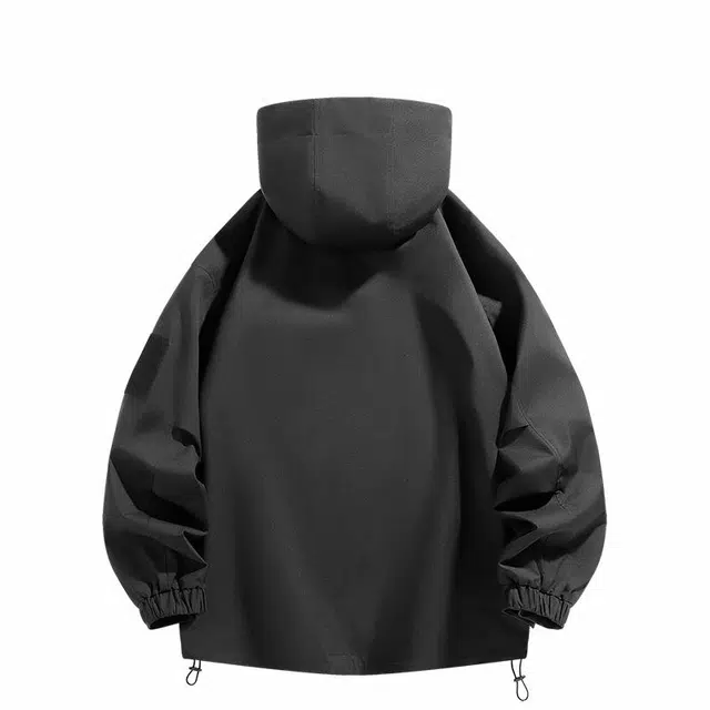 雅鹿  城市户外机能风多功能工装登山简约运动百搭山系休闲宽松连帽高街青少年  防水防风防泼水冲锋衣 男女同款