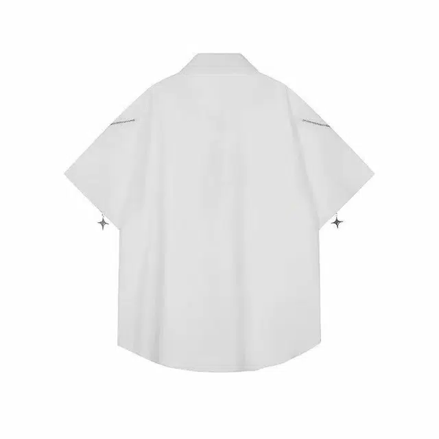 极限涡轮 小众美式高街百搭设计高级感复古潮流宽松长袖衬衫 男女同款