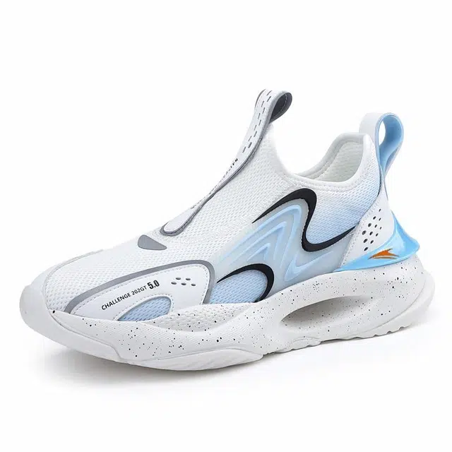 金莱克 户外时尚运动 防滑耐磨透气 中帮 生活休闲鞋 男款 白蓝色