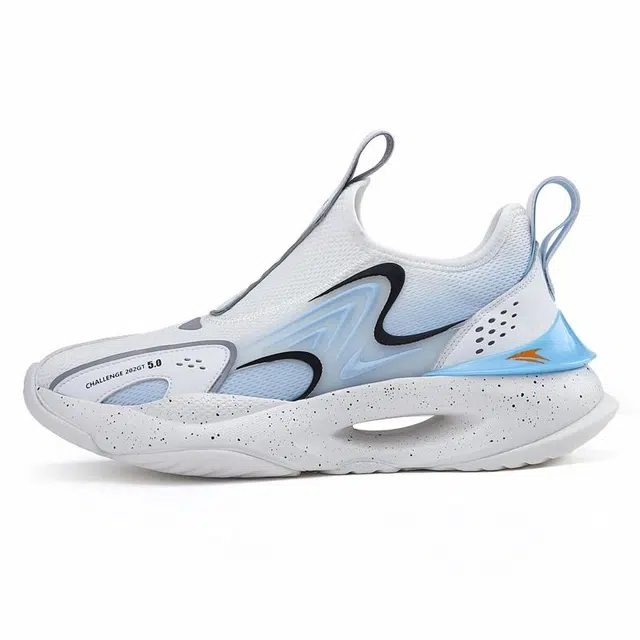 金莱克 户外时尚运动 防滑耐磨透气 中帮 生活休闲鞋 男款 白蓝色