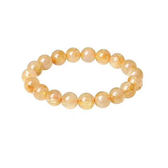 周大生 招财进宝 前途似锦  芒穗水晶能量石手饰 国风国潮小众轻奢高级感 能量磁场#好运 金发晶 手串 男款