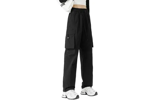 木林森 户外防风防泼水抗刮耐磨休闲裤 男女同款 黑色