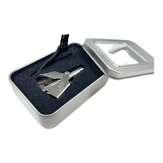 静玲珑 高品质鼻毛修剪器不锈钢手动男士鼻毛剪便携美容剪三件套