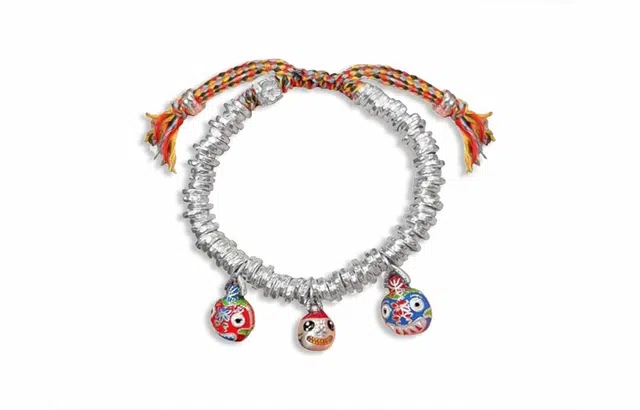 尚银福 吞金兽盘缠 国潮新中式时尚气质复古轻奢高级感 守护神话狮子头小众创意设计百搭手饰 好运 合金 手链 女款