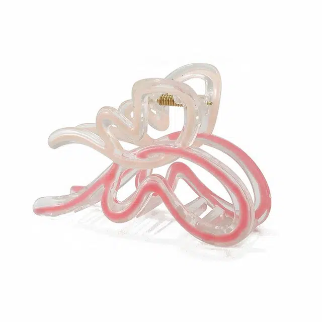 如花梦 春夏渐变清新蝴蝶鲨鱼后脑勺 亚克力 发夹 女款