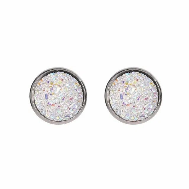 前方大荒野 幻彩满天星耳饰 梦幻氛围感 闪耀璀璨时尚小众设计 温柔甜美迷人日常通勤休闲百搭 合金 耳钉 女款