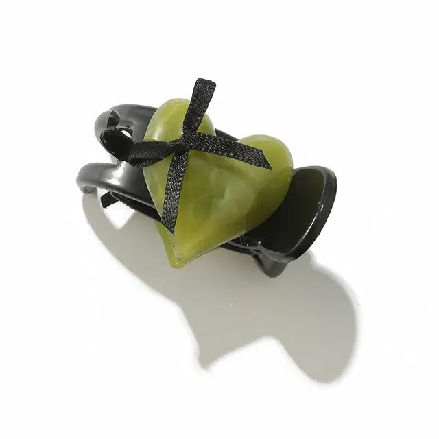 如花梦 清凉子头抓夹爱心高马尾神器高级感固定发抓 亚克力 发夹 女款