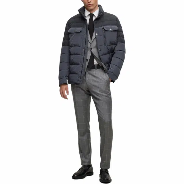 HUGO BOSS Water-Repellent Padded Jacket In Mixed Materials