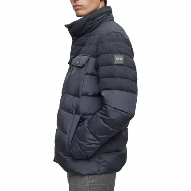 HUGO BOSS Water-Repellent Padded Jacket In Mixed Materials