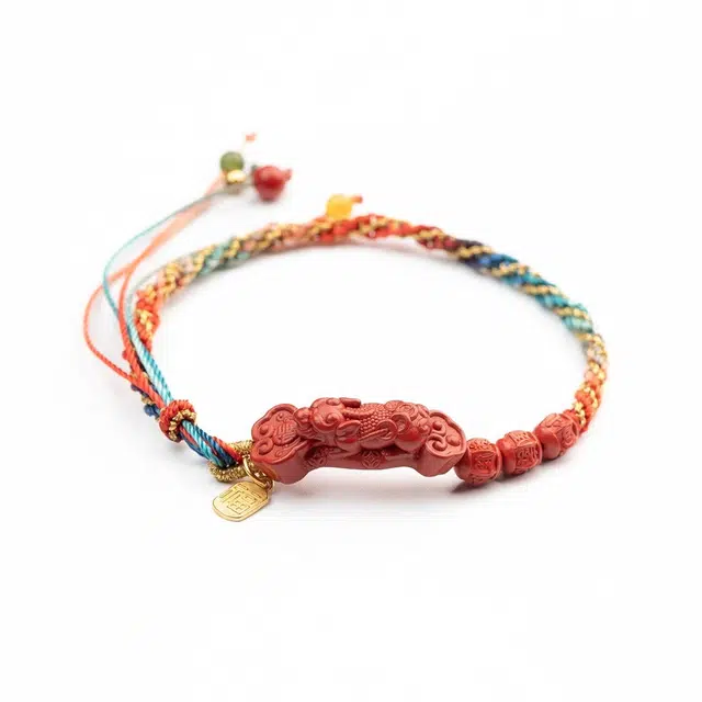 仙源 如意貔貅招财守护神  好运 再造辰砂朱砂 手串 男女同款情侣款