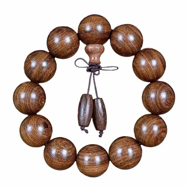 鶄鲤 国潮文玩盘串天珠配饰 金丝檀木 手串 男女同款情侣款