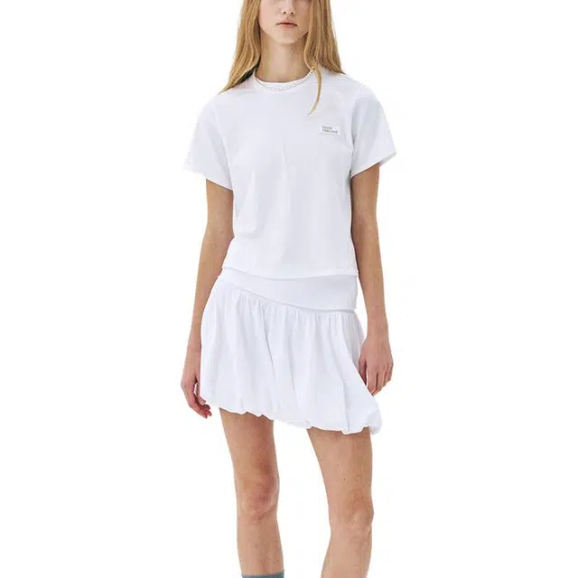 MARDI MERCREDI SS25 VOLUME MINI SKIRT_WHITE