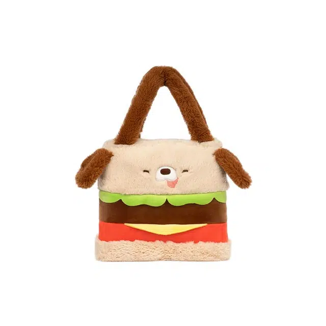 多爱 汉堡狗手提包 单肩大容量 玩偶周边