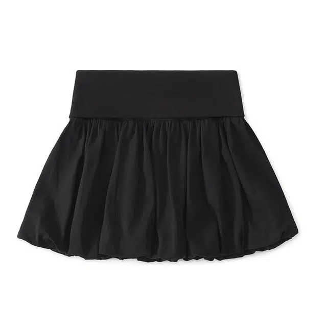 MARDI MERCREDI SS25 VOLUME MINI SKIRT_BLACK