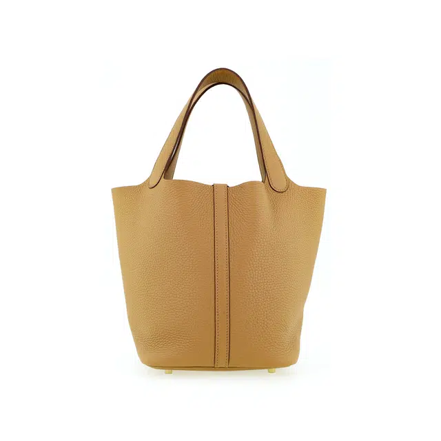 HERMES Picotin Lock 22Taurillon Clemence 4B Biscuit