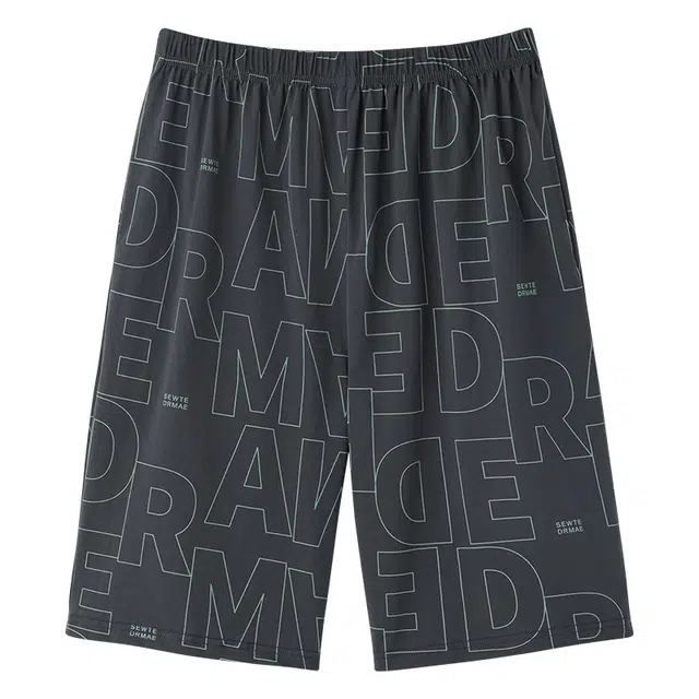 莫代尔 简约韩版时尚经典舒适亲肤柔软透气睡裤 男款 黑色