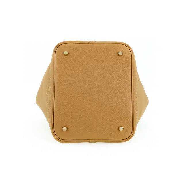 HERMES Picotin Lock 22Taurillon Clemence 4B Biscuit