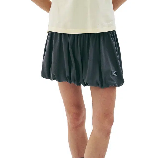 MARDI MERCREDI SS25 VOLUME MINI SKIRT_CHARCOAL