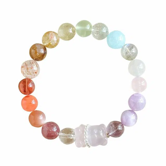 龙弗 【童趣能量】招财进宝时来运转纯净能量转运好事发生缤纷童趣小众精致设计可爱百搭 紫水晶 手串 女款