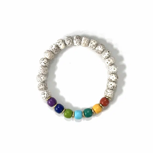 京华录 多巴胺七彩虹系列新中式七彩转运珠 国风平安喜乐福禄顺遂文玩佛珠链#好运礼盒 星月菩提 手串 男女同款情侣款