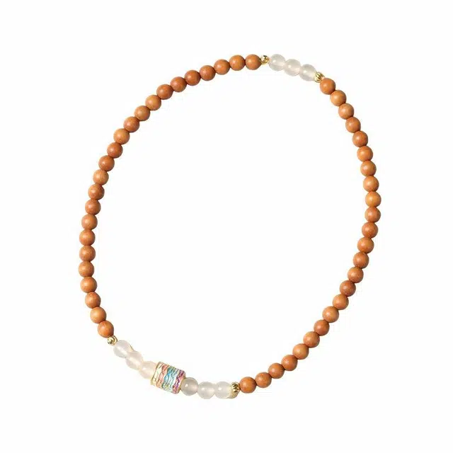 【八方来财】 京华录 新中式多圈叠戴文玩转运珠佛教五条经文平安守护盘玩串珠 好事发生禅意佛珠#好运 芭比檀香 木作手串 男女同款情侣款