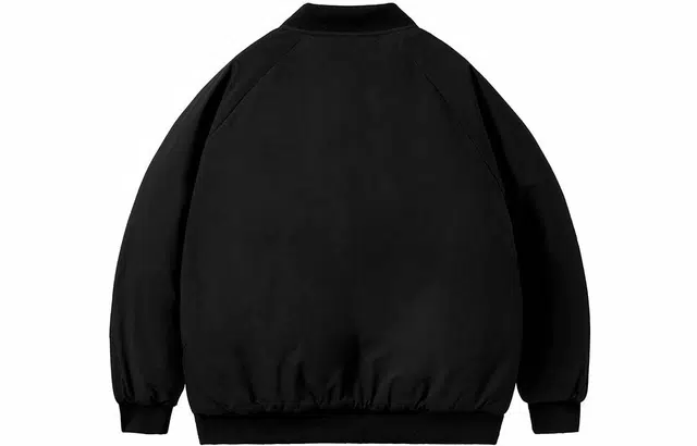 物质公式 日系基础款纯色简约宽松休闲加厚保暖棒球领飞行夹克棉服 男女同款