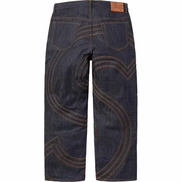 Supreme SS25 S Logo Rigid Baggy Jean S Rigid Indigo
